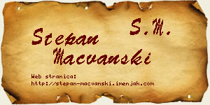 Stepan Mačvanski vizit kartica